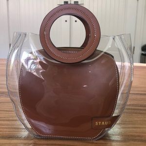 Staud Frida PVC/Leather ring tote bag